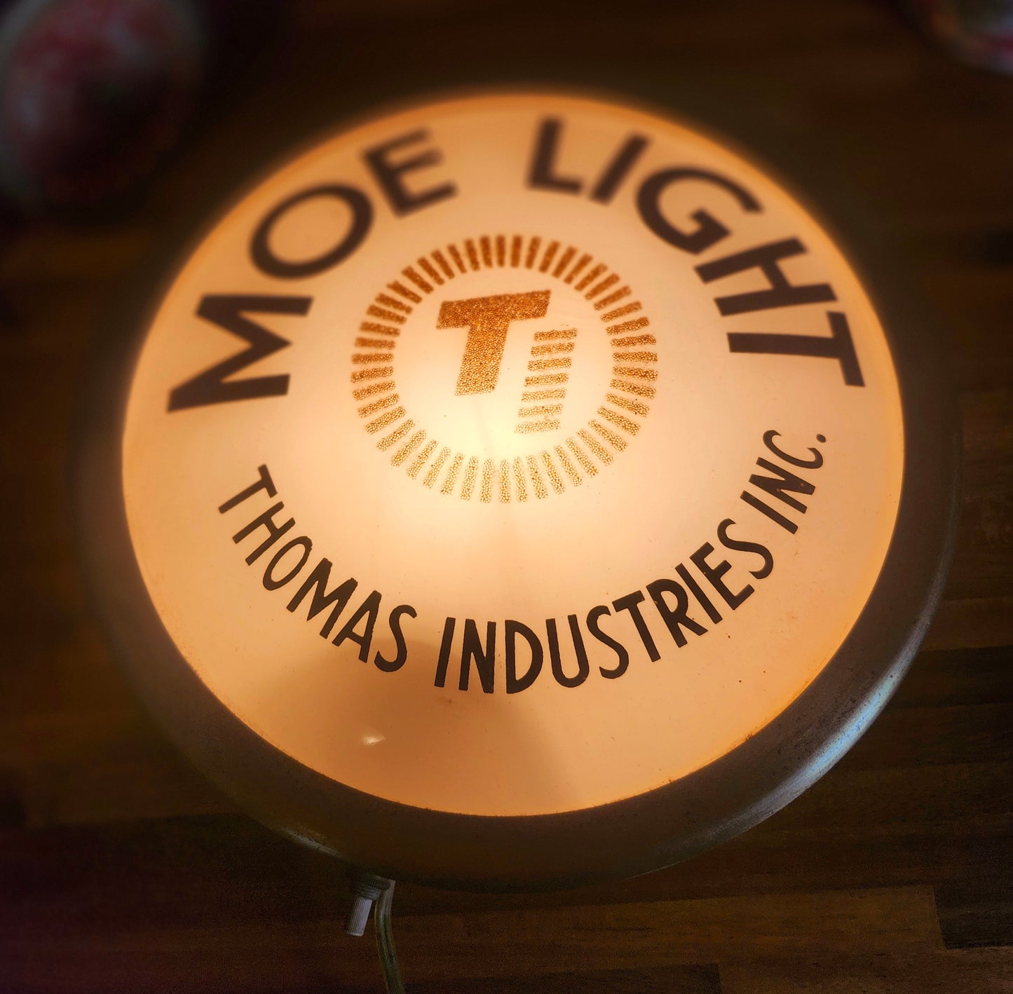 Moe Lighting Glass Face Button Sign